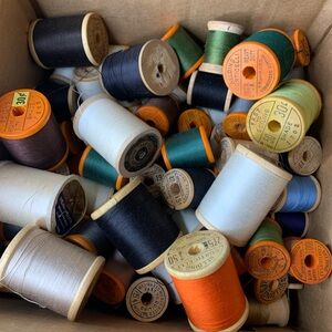 Assorted Vintage Wood Thread Spools lot